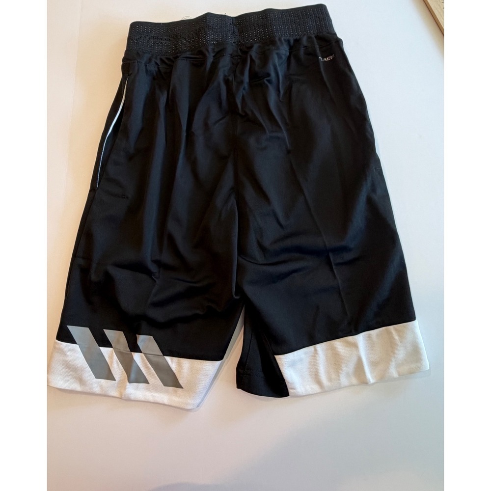 Adidas Basketball Club Shorts Mens Small Black White Climalite NEW - Picture 5 of 5